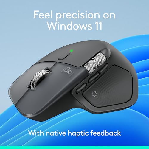 Logitech MX Master 4 Ergonomic Wireless Mouse with Haptics - Graphite
