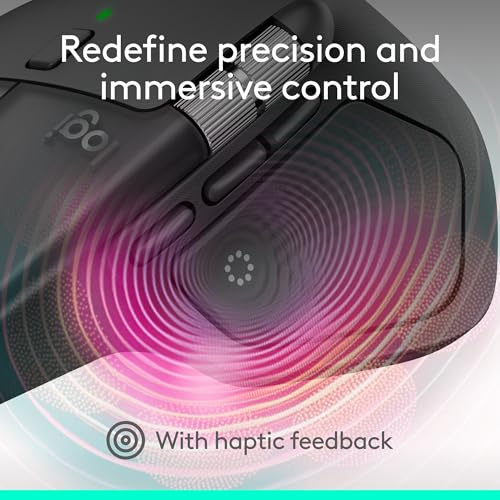 Logitech MX Master 4 Ergonomic Wireless Mouse with Haptics - Graphite